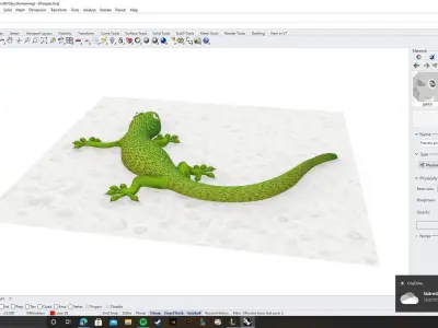Gekko lizzard made in rhino 7 3D model