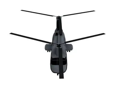 Lowpoly CH-46 Helicopter 3D Model Low-poly 3D model
