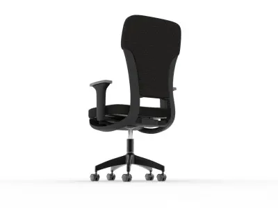 Black Color Headscale Official Chair 3D model