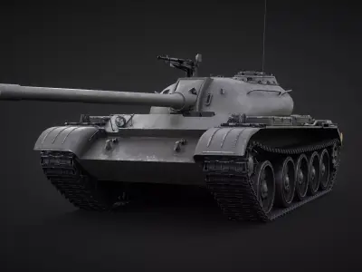T-54 Game Ready Low-poly 3D model
