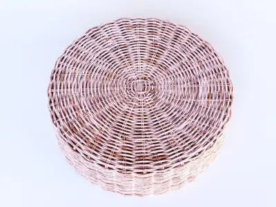 Rattan Patio Coffee Table 3D model