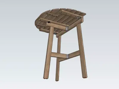 Table outdoor foldable IKEA ASKHOLMEN 3D model