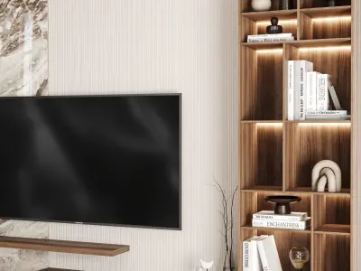 TV Wall 02 3D model