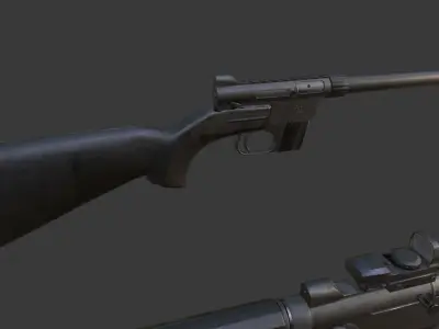 AR-7 Explorer Rifle 3 variants Low-poly 3D model