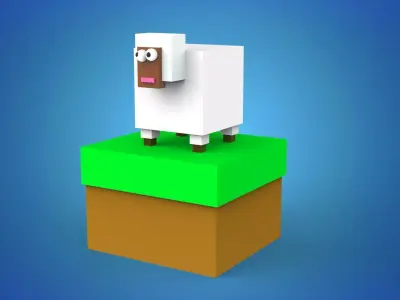 Low poly Sheep 3D model