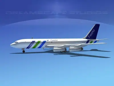 Boeing 707 Fastair Cargo 3D model