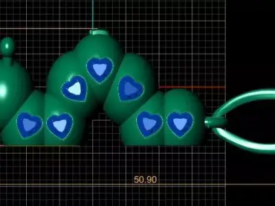 Caterpillar Pendant 3D Printable Model 3D print model