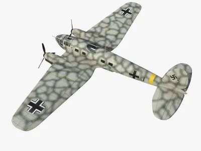 Heinkel He 111 J Low-poly 3D model