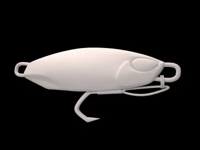 metal Jig 3D model Fishing Lure  Low-poly 3D model