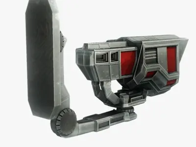 Security camera 03 sci-fi low poly Low-poly 3D model