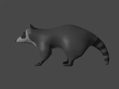 LowPoly Raccoon Low-poly 3D model