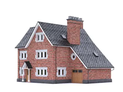 English Brick House 23 Low-poly 3D model