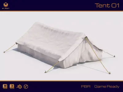 Tent 01 Low-poly 3D model