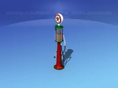 1920s era Texaco Gas Pump 3D model