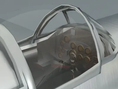 laos Spitfire Mk IIb Low-poly 3D model