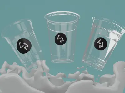 3D Plastic Cup for Advertisement and Commercial 3D model