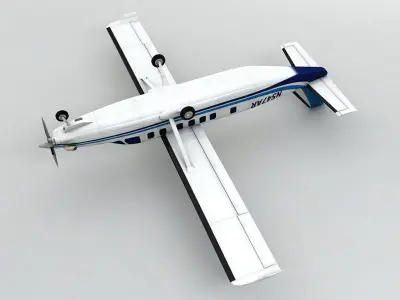  Vulcanair VF-600 Aircraft Low-poly 3D model