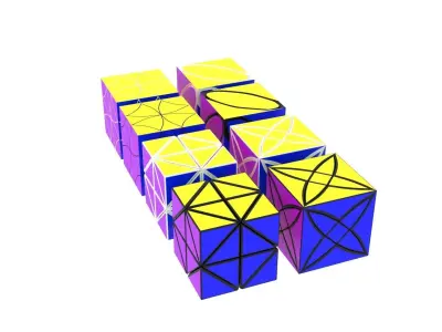 Rubiks Cubes Collection 3D model