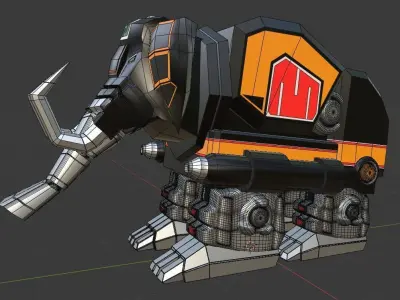  Mastodon Dinozord - Power Ranger 3D model