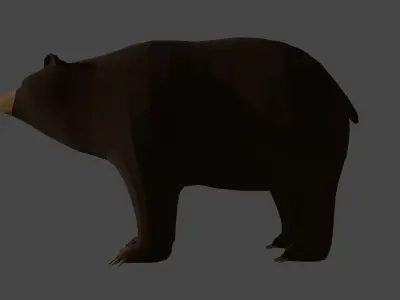 Low Poly Bear Low-poly 3D model