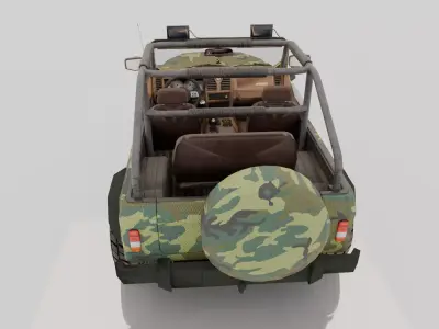Military Jeep 3D Model - High Quality Game Ready Detailed 3D model