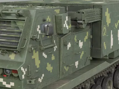 M270 MLRS Low-poly 3D model 3D model