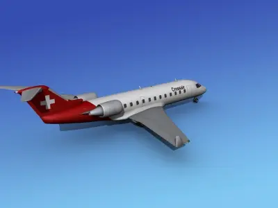 Canadair CRJ100 Crossair 3D model