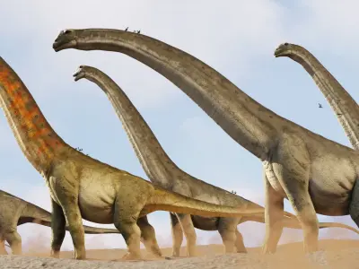 Argentinosaurus low-poly RIG Low-poly 3D model