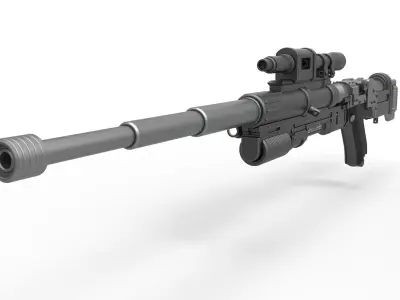 Blaster rifle A-180 from Star Wars 3D model