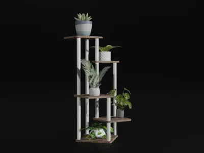 Modern  Plants Stand Free 3D model