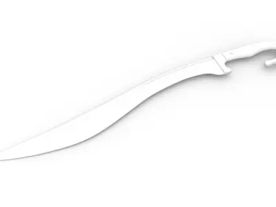 Greek Falcata Sword Low-poly 3D model