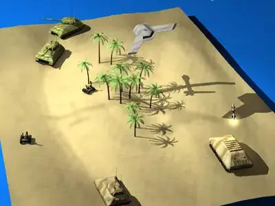 Modern warfare scenario 3D model