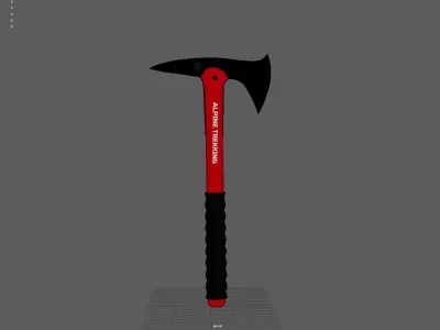 Ice axe Low-poly 3D model