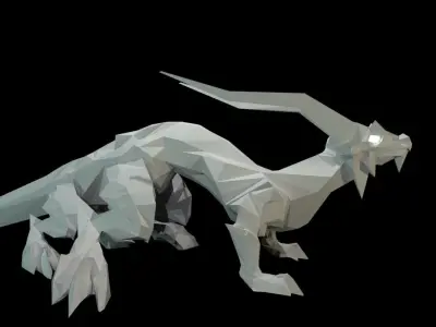 Lizard Dragon MEDIUM Low-poly 3D model