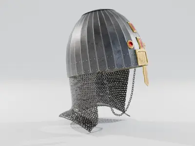 Kispek - Eastern Helmet Low-poly 3D model