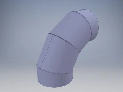 Segmented elbow 3D model
