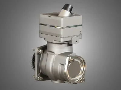 Air Brake Compressor - One Piston - DD5 Diesel Engine 3D model