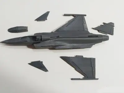 SAAB JAS GRIPEN 1-72 STL FILES OF 3D PRINT SCALE MODEL  3D print model