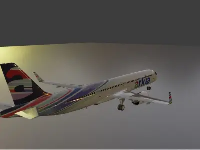 Arkia airlines airbus a321neo LR 3D Model  Low-poly 3D model