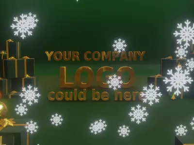 Christmas gift boxes animation for your company logo 3D model