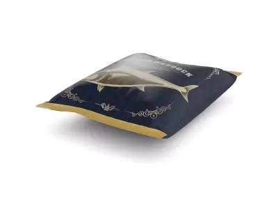 Smoked fish and seafood Smoked Haddock Low-poly 3D model