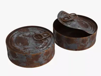 Tin Can v4 Rust Low-poly 3D model