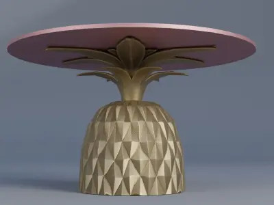 Coffee Table Low-poly 3D model 17