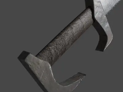Spartan Sword Low Poly Low-poly 3D model
