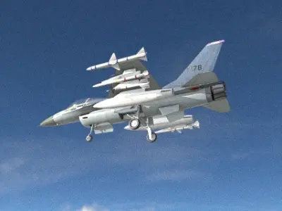 F-16 Fighting Falcon Fighter Jet 3D model