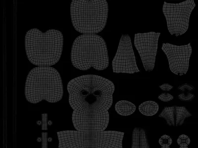 Kit Fisto Angry Bird Low-poly 3D model