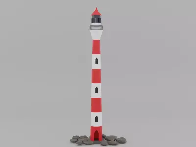 Lighthouse Low-poly 3D model