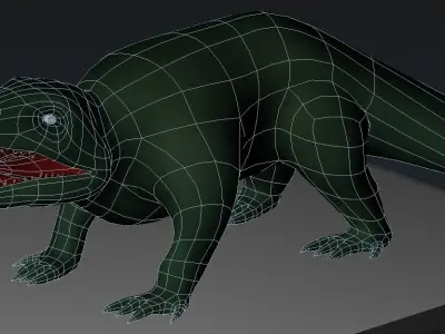 erythrosuchus Low-poly 3D model dinosaur Low-poly 3D model