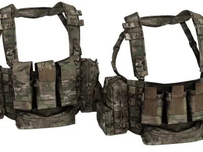 PLATATAC Peacekeeper Mk5 Chest Rig Low-poly 3D model