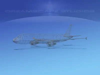 Airbus A320 LP America West Low-poly 3D model